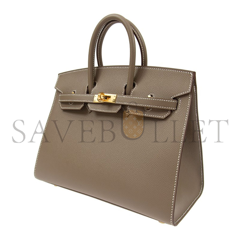 HERMES MASTER BIRKIN 30 EPSOM LEATHER ELEPHANT GREY GOLD BUCKLE HANDBAG H028369CC18 (30*23*15cm)